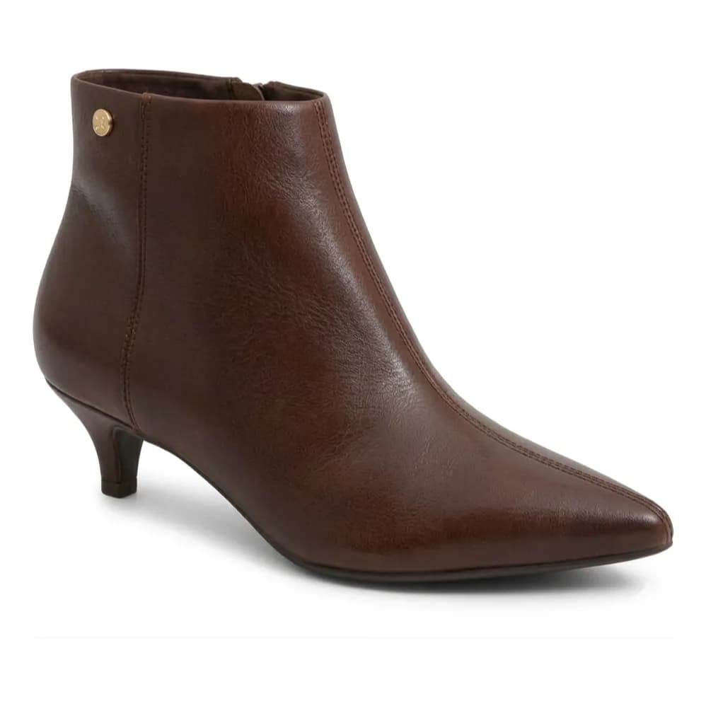 Bota Via Uno Bico Fino 139035 Cano Curto Saltinho Elegante SCARPIN tendencia frio moda confortavel