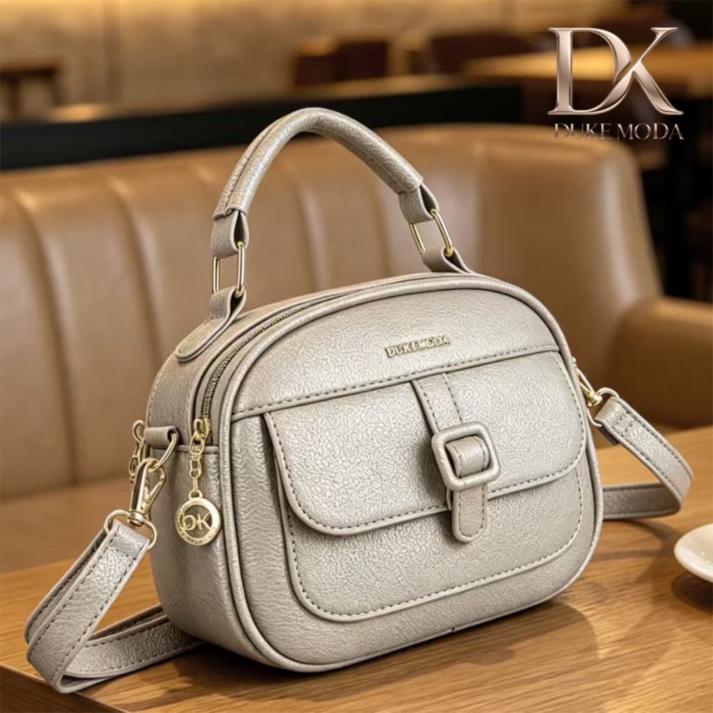 Bolsa DUKEMODA Premium -Carteira e Chaves, Design com Fivela de Segurança, Alça Superior e Transversal DEC6130