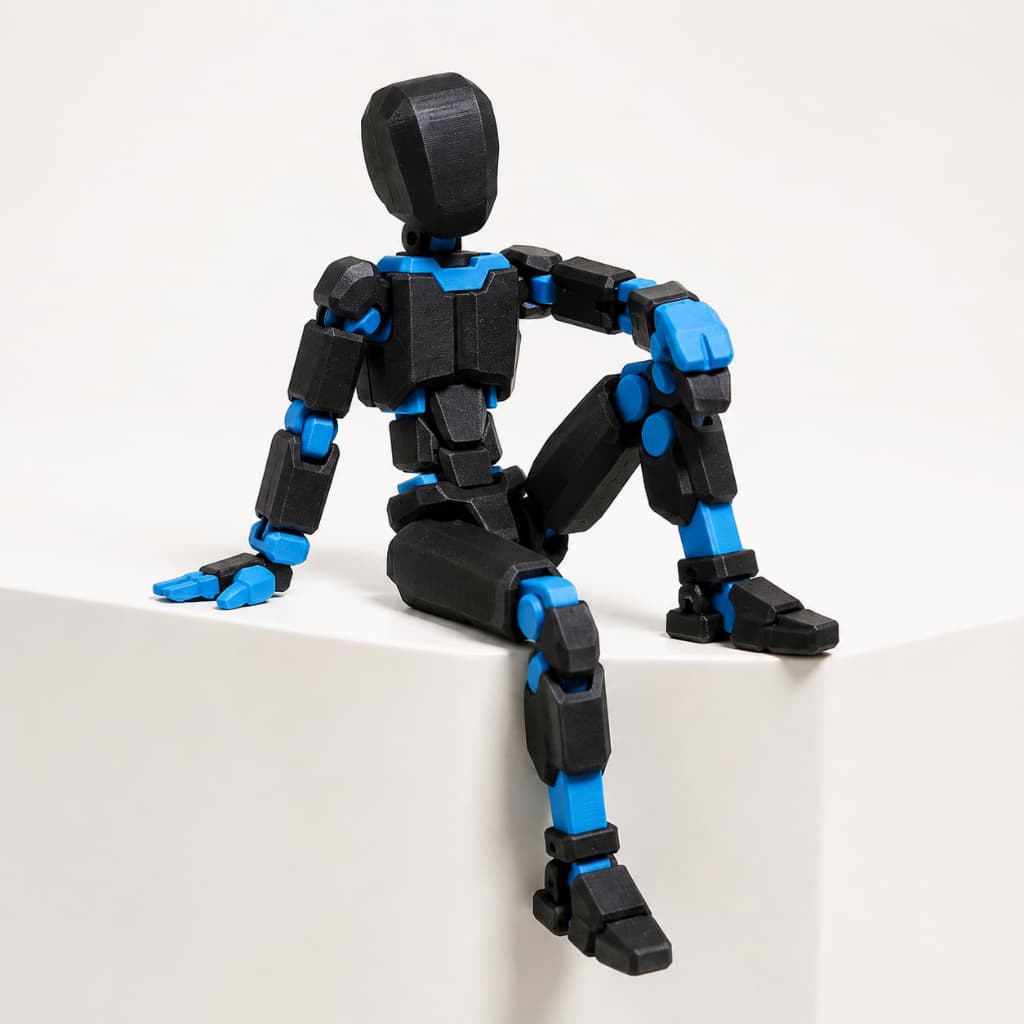 Robô Boneco Dummy Articulado Decorativo Para Setup Gamer