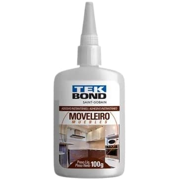 Cola Líquida Tekbond Moveleiro 100g para Madeira e MDF – Alta Fixação e Secagem Rápida
