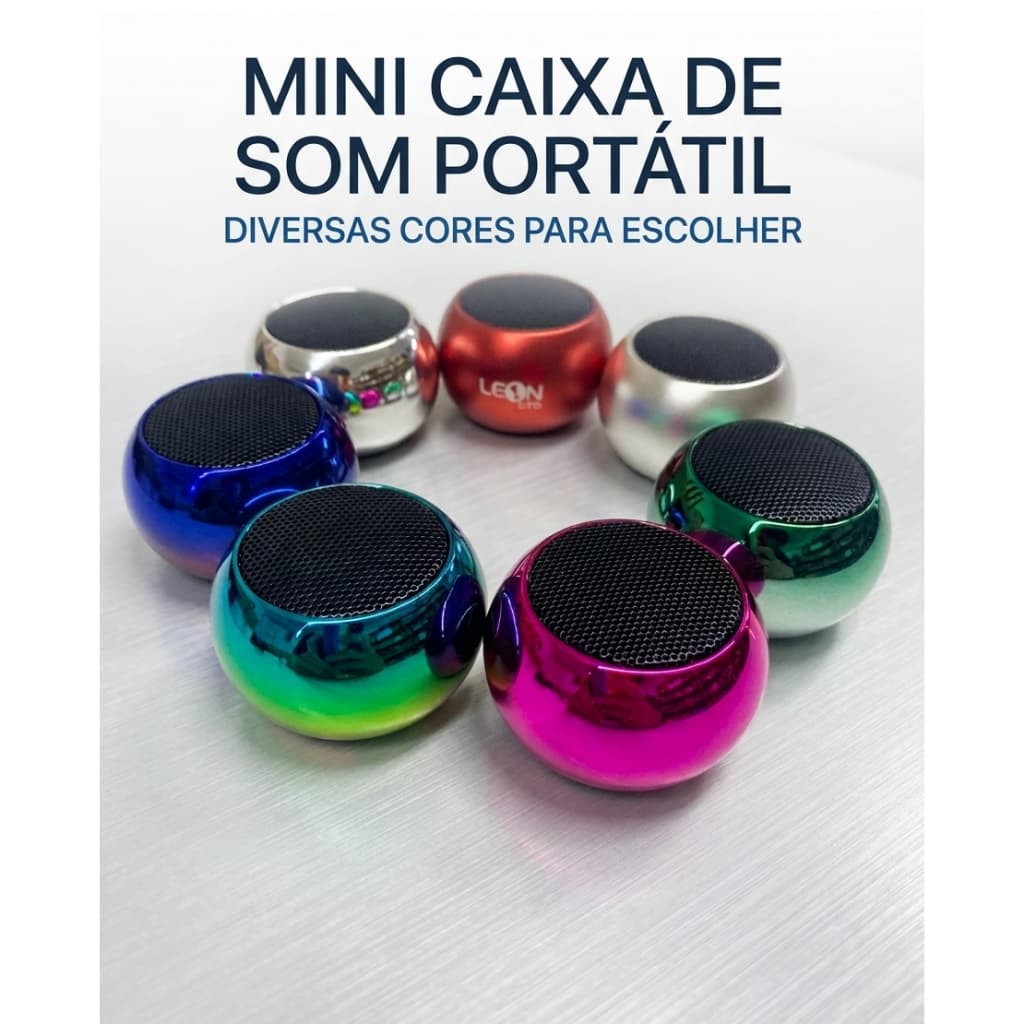Mini Caixa de Som Bluetooth Redonda 3W Portátil Bolinha Compacta Potente