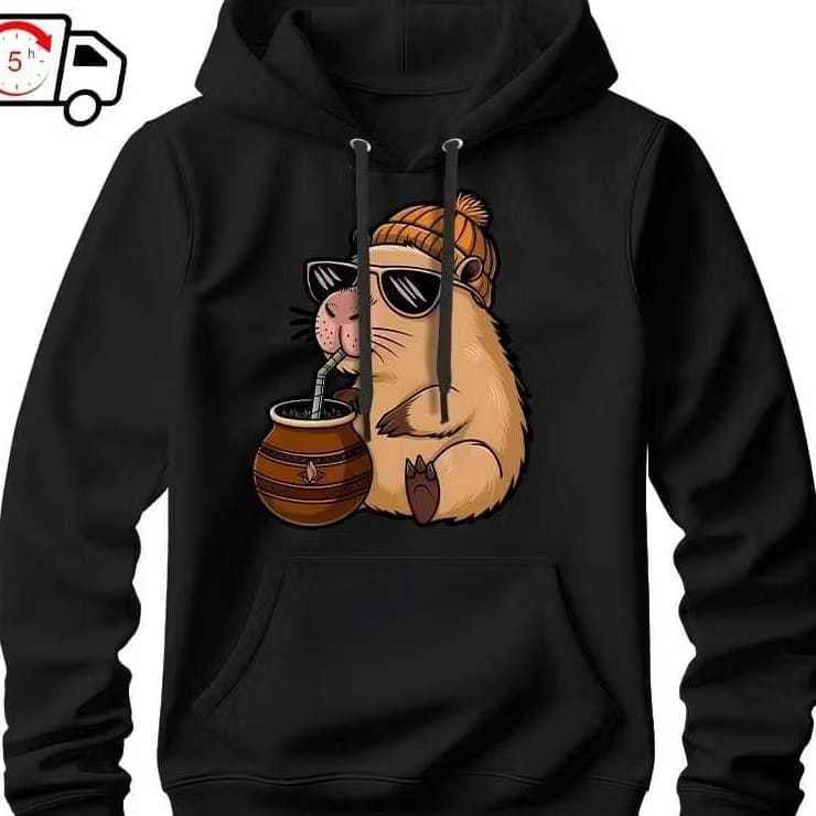 Moletom Canguru Estampa Divertida Capivara Envio Imediato