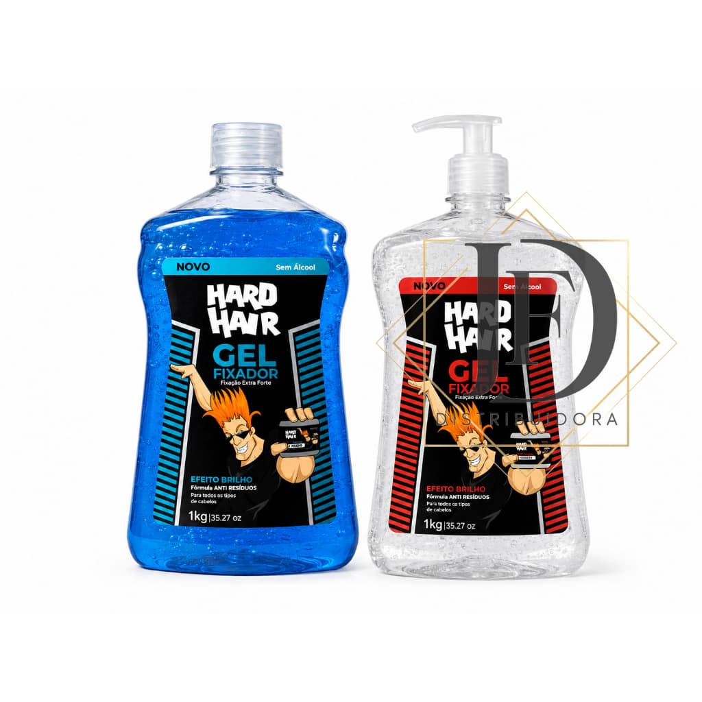 Gel Cola Hard Hair Alta Fixação 1Kg (Escolha o Tipo)