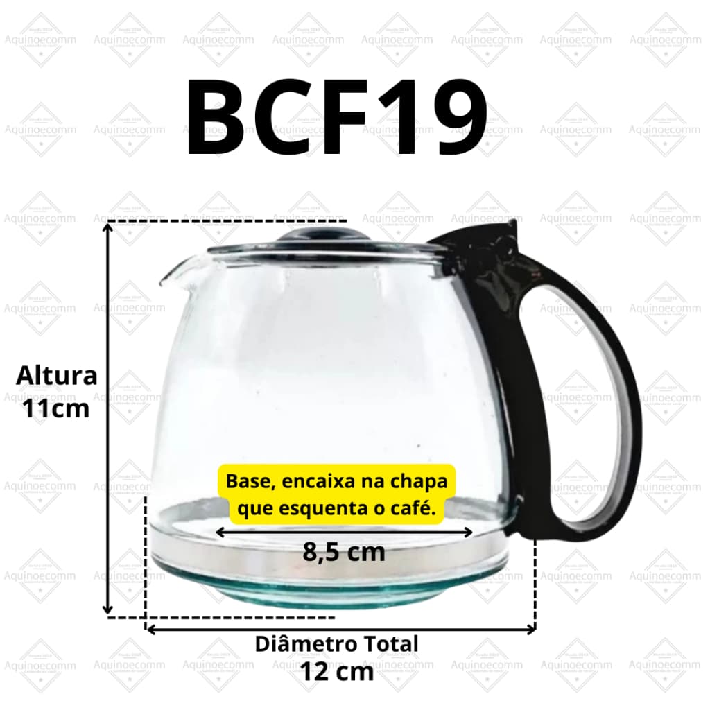 Jarra Para Cafeteira BCF19 Britânia Preta Vidro Resistente