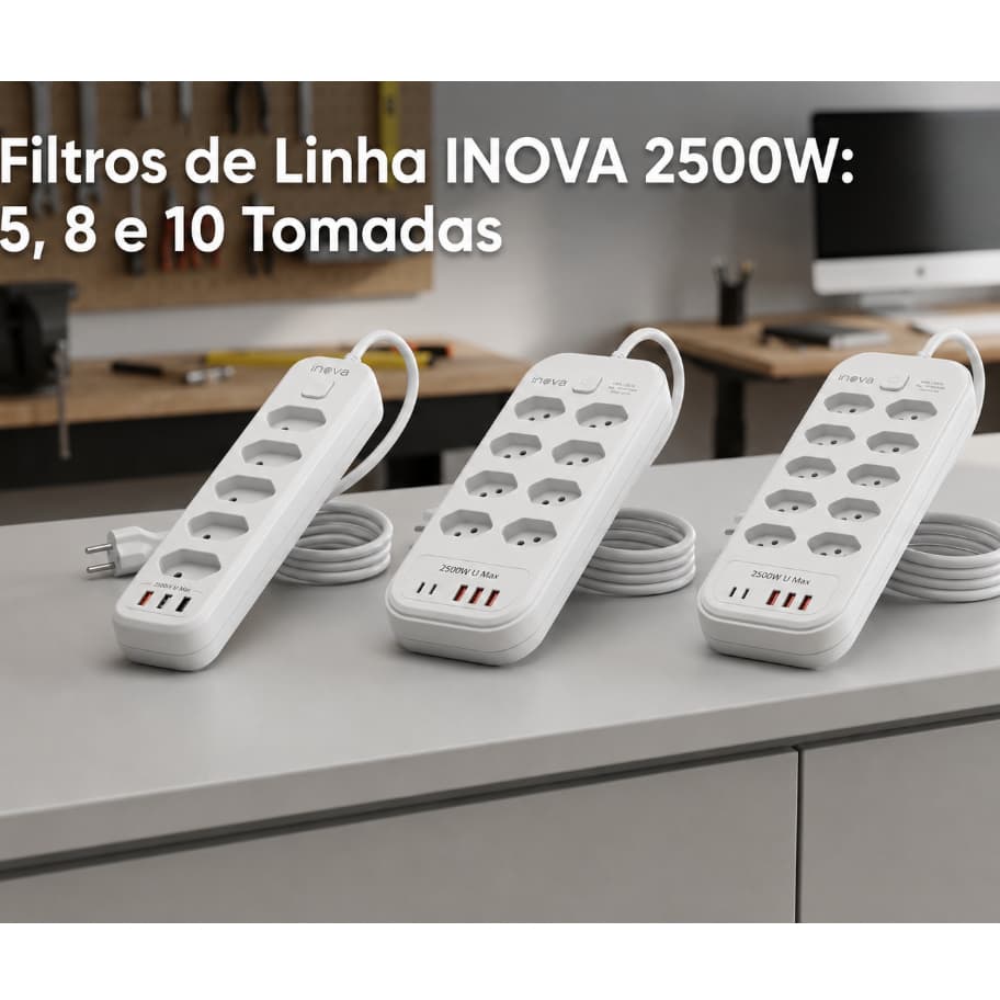 FILTRO DE LINHA INOVA 2500W ANTI ESTÁTICO
