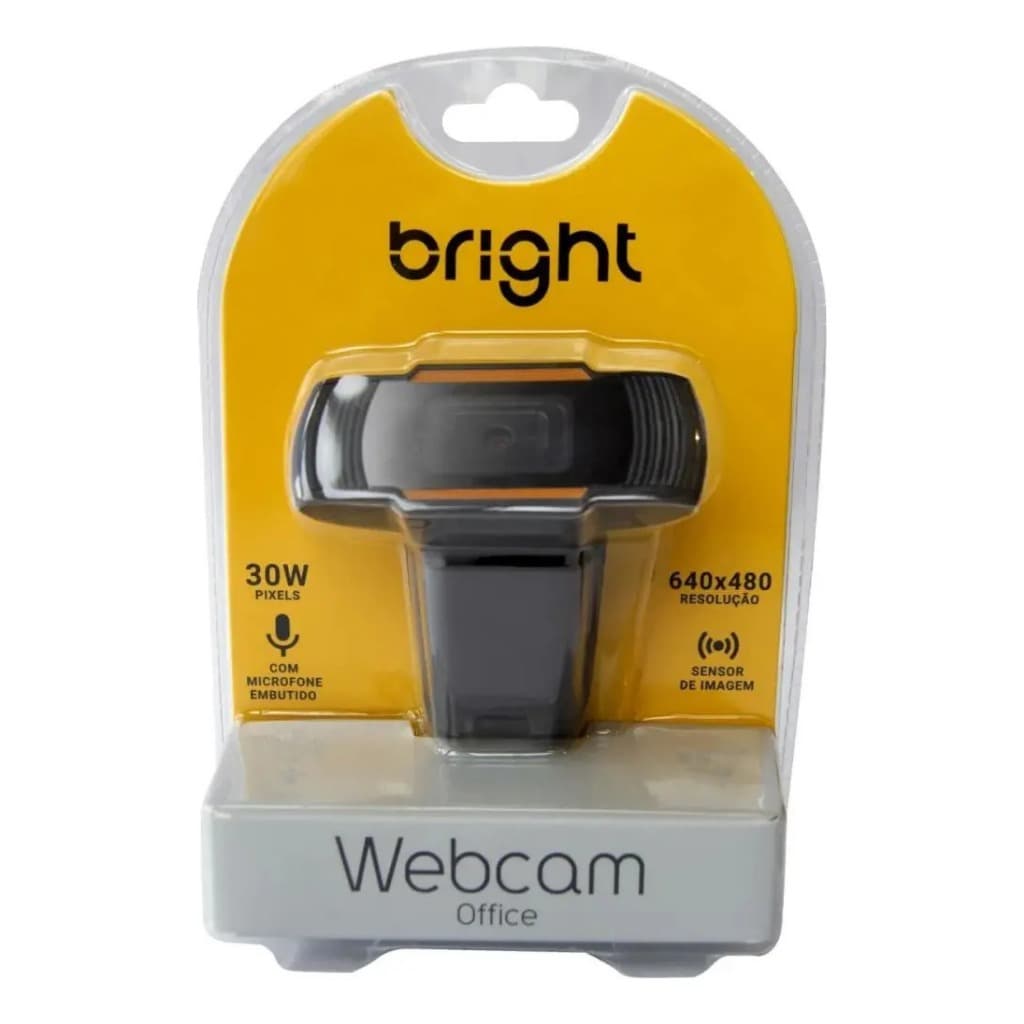 Webcam Bright Wx574 Preto Usb Com Microfone 3 Mpx
