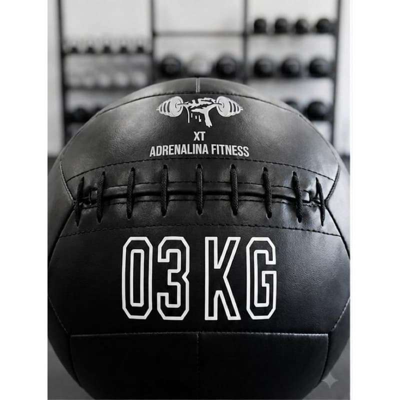 Wallball 3kg Preto Para Academia Crossfit Boll Futebol
