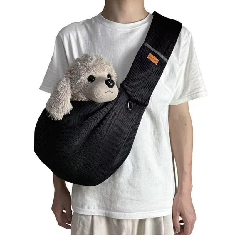 Bolsa transversal portátil para animais de estimação, grande capacidade, respirável, adequada para gatos e cães