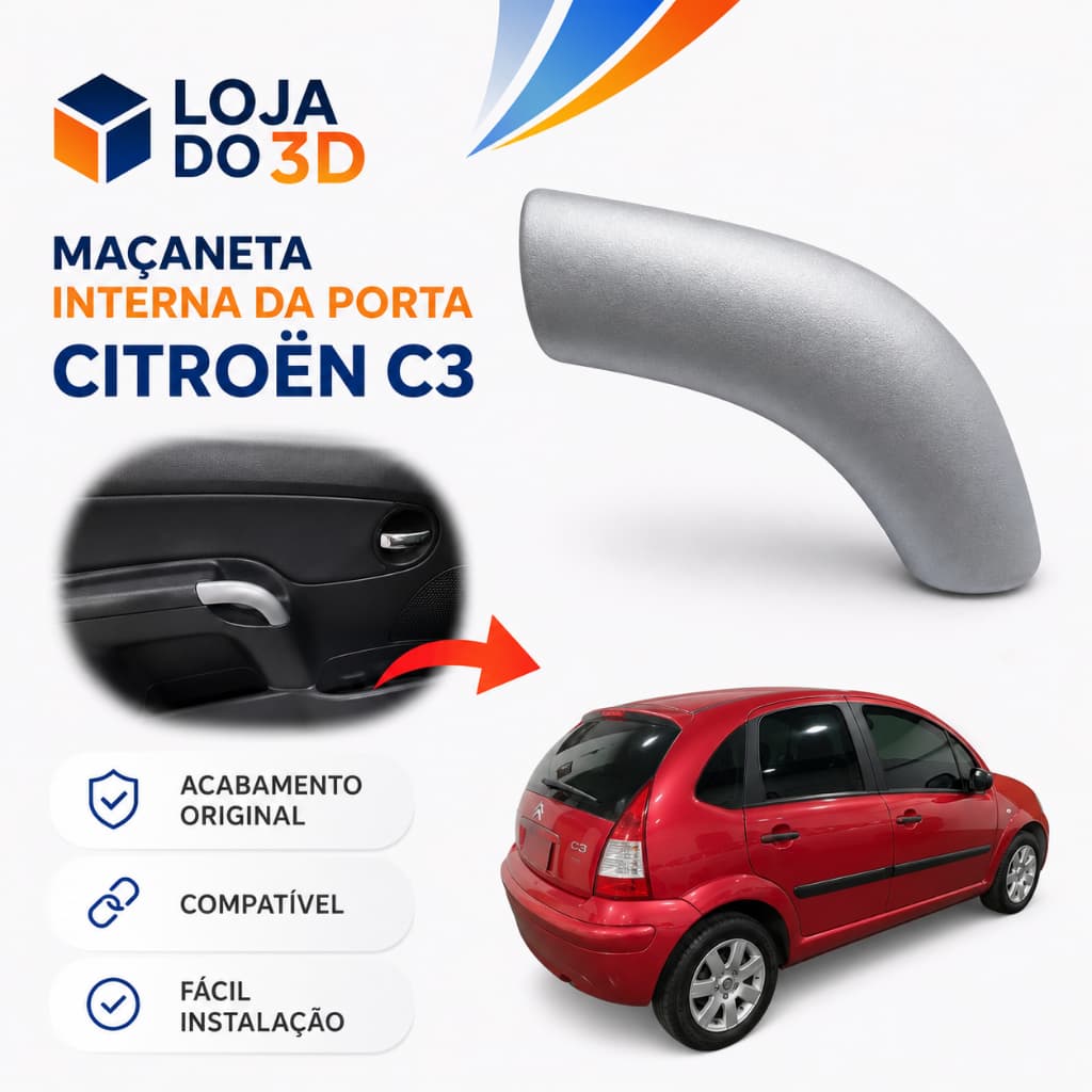 Alça Puxador Do Citroen C3 Porta Interna Maçaneta padrão original