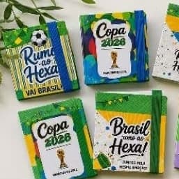 Kit Bloquinho personalizado Copa Brasil HEXA ou outros temas