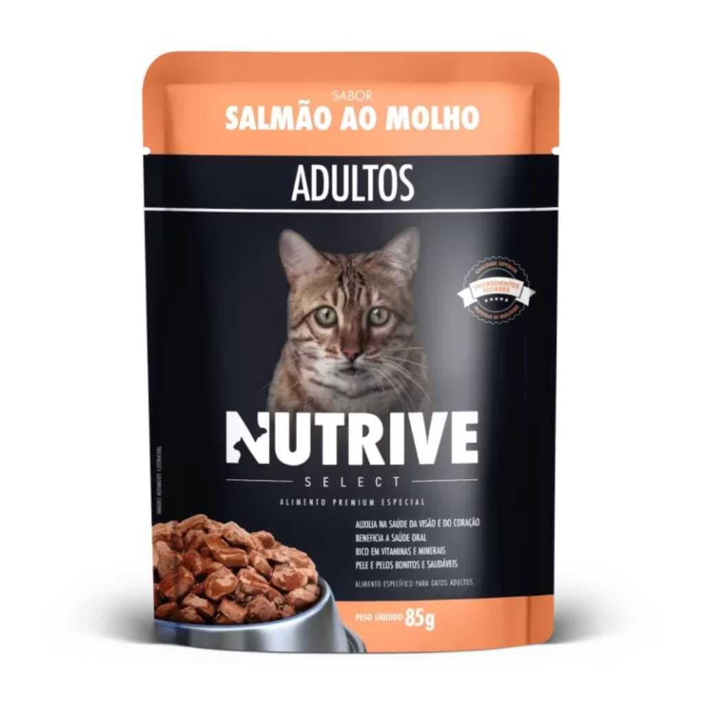 Sache Nutrive para Gatos Sabor Salmão ao Molho Saboroso  E Nutritivo para seu  Gato