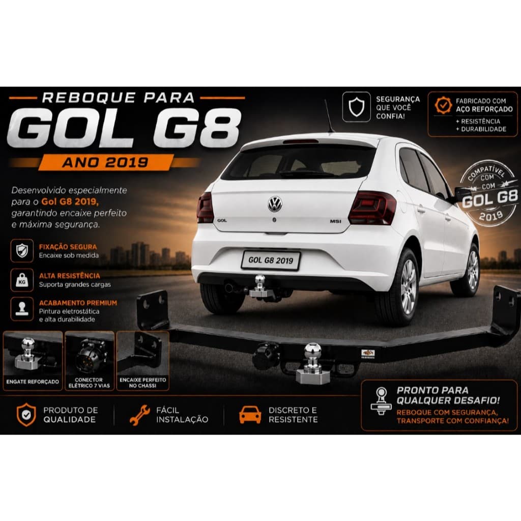 G8 Gol 2019 Engate/Reboque/Rabicho