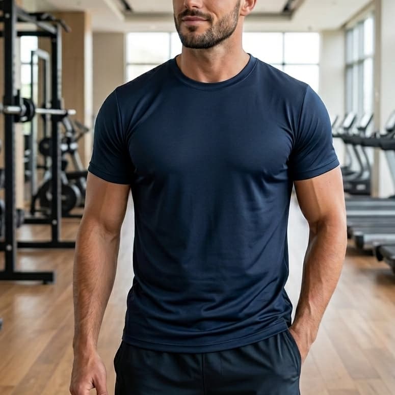 Camiseta Dry Fit Masculina Manga Curta Esportiva Academia Treino Proteção Uv Confortável