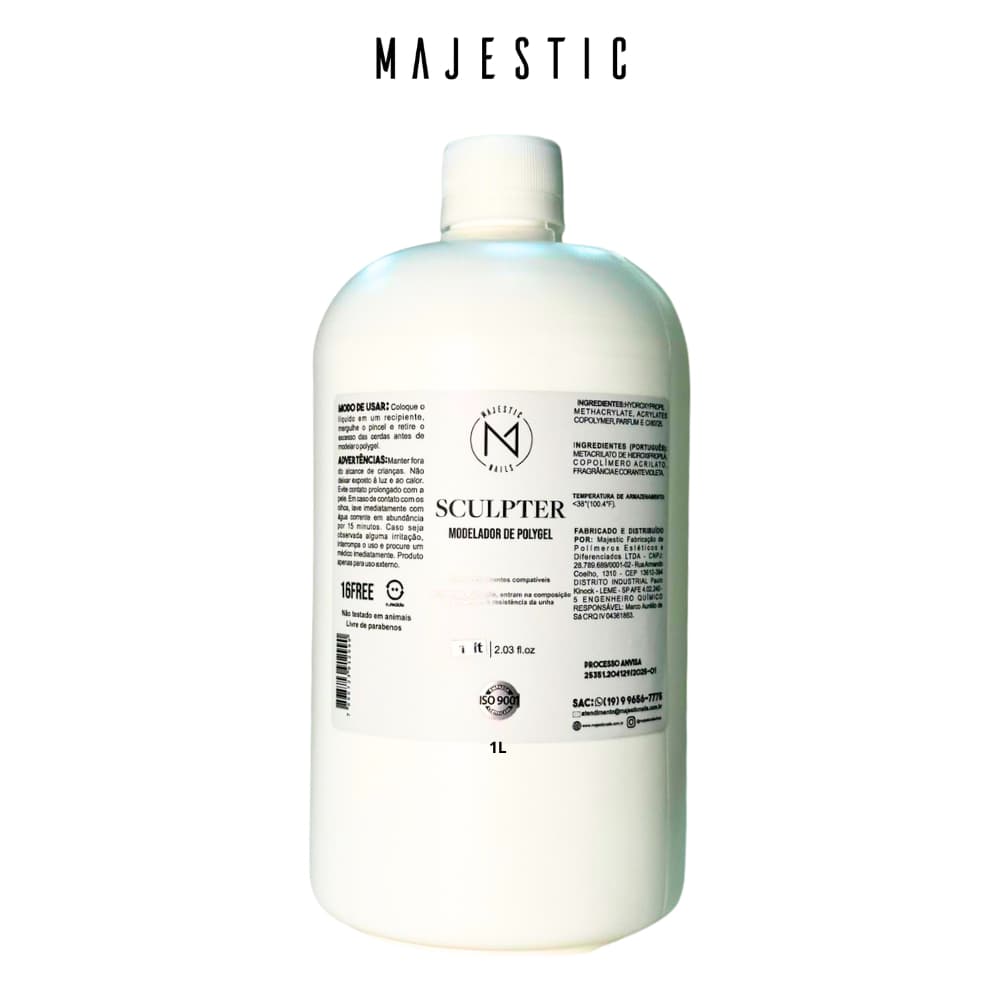 SCULPTER modelador de Polygel 1 litro Alongamento Majestic Nails
