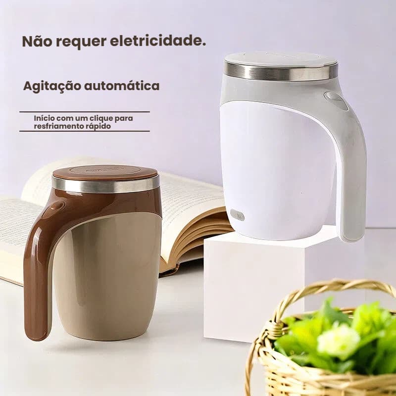 Copo Elétrico Misturador Portátil Café Leite Chá Com Tampa
