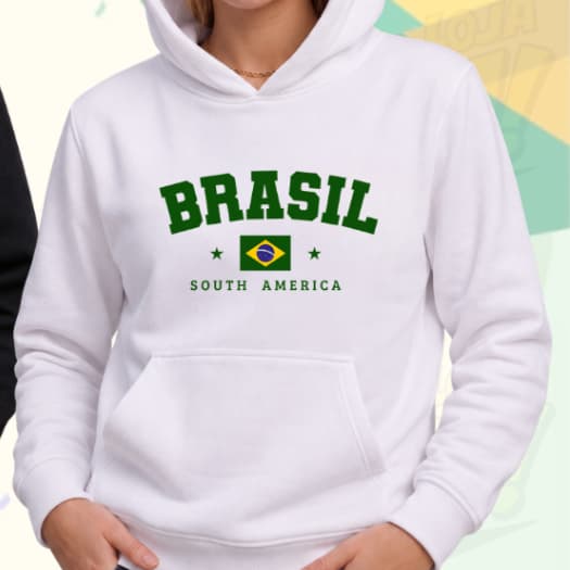 Moletom BRASIL SOUTH AMERICA - Moletom Canguru - Copa Futebol