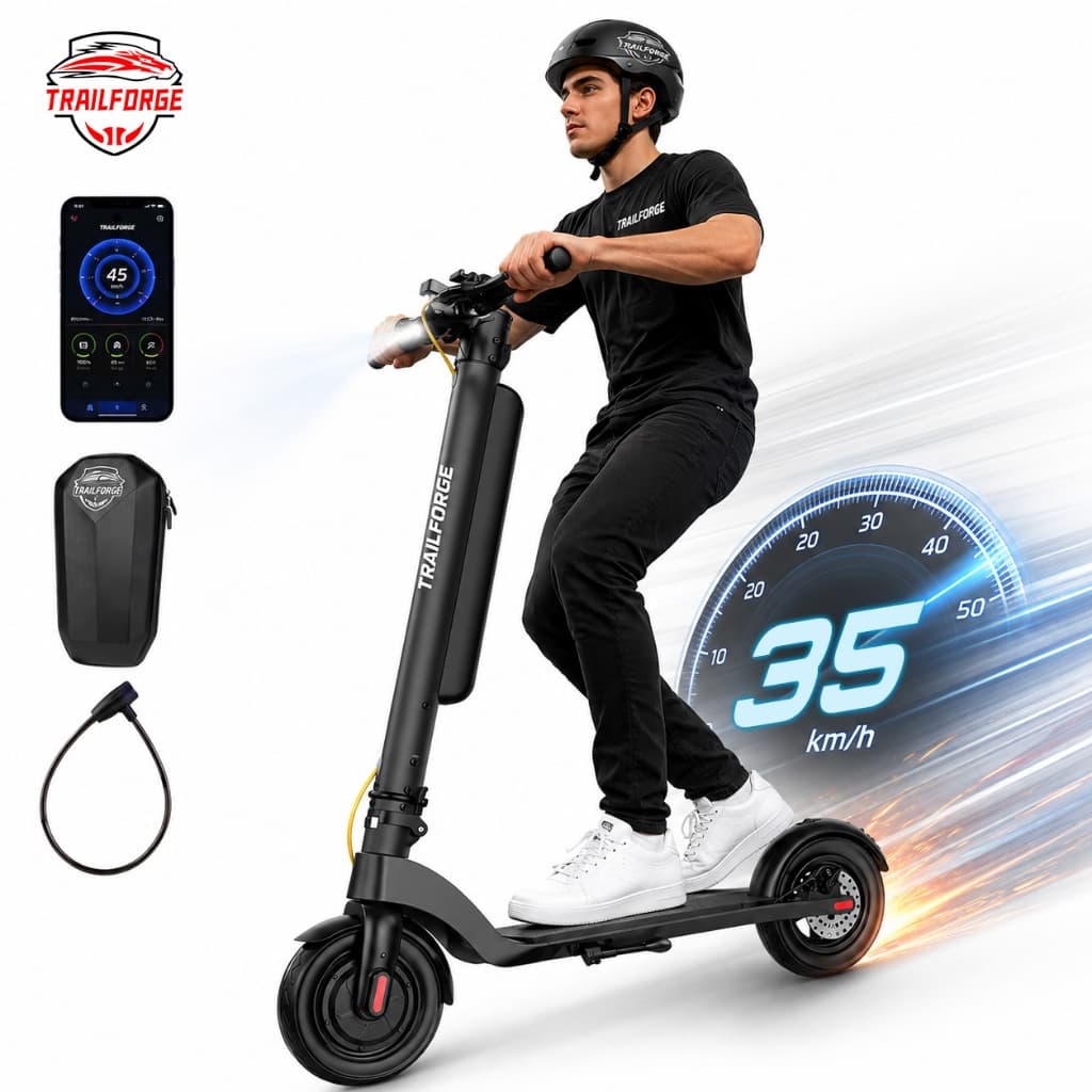 Trailforge X8 Patinete Elétrico 500W 35km/h 30KM 10" 12.8AH Scooter Eletrica A bateria é removível