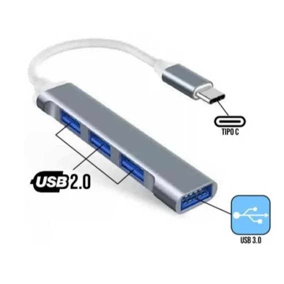 Hub usb tipo-c com 4 portas usb 2.0 onex hub-7560-c