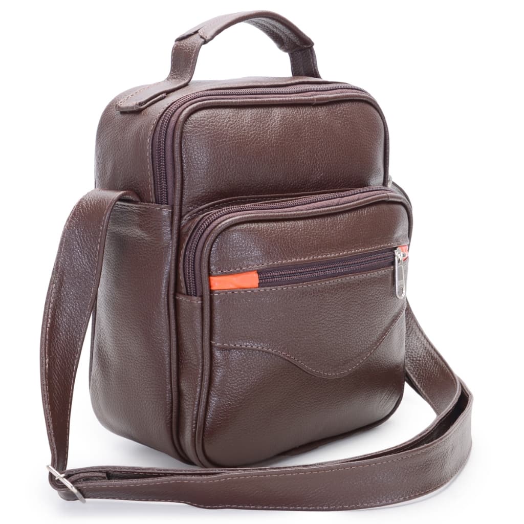 Shoulder Bag Masculina Couro Premium Tiracolo Casual Executiva Luxo Bolsa transversal tiracolo