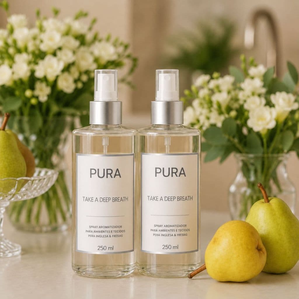 Kit 2 Aromatizadores de Ambiente Perfumados para Casa | Combo Pura Pera Inglesa & Frésias