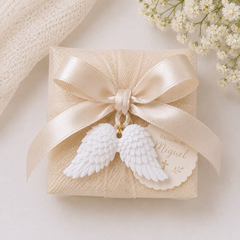 Kit Asa de Anjo Aplique Artesanato Batizado Maternidade Chá de Bebê