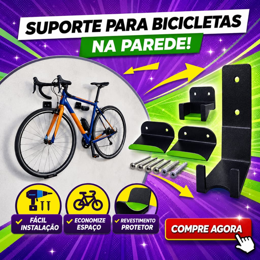 Suporte Bike Parede Horizontal Mtb Speed Reforçado