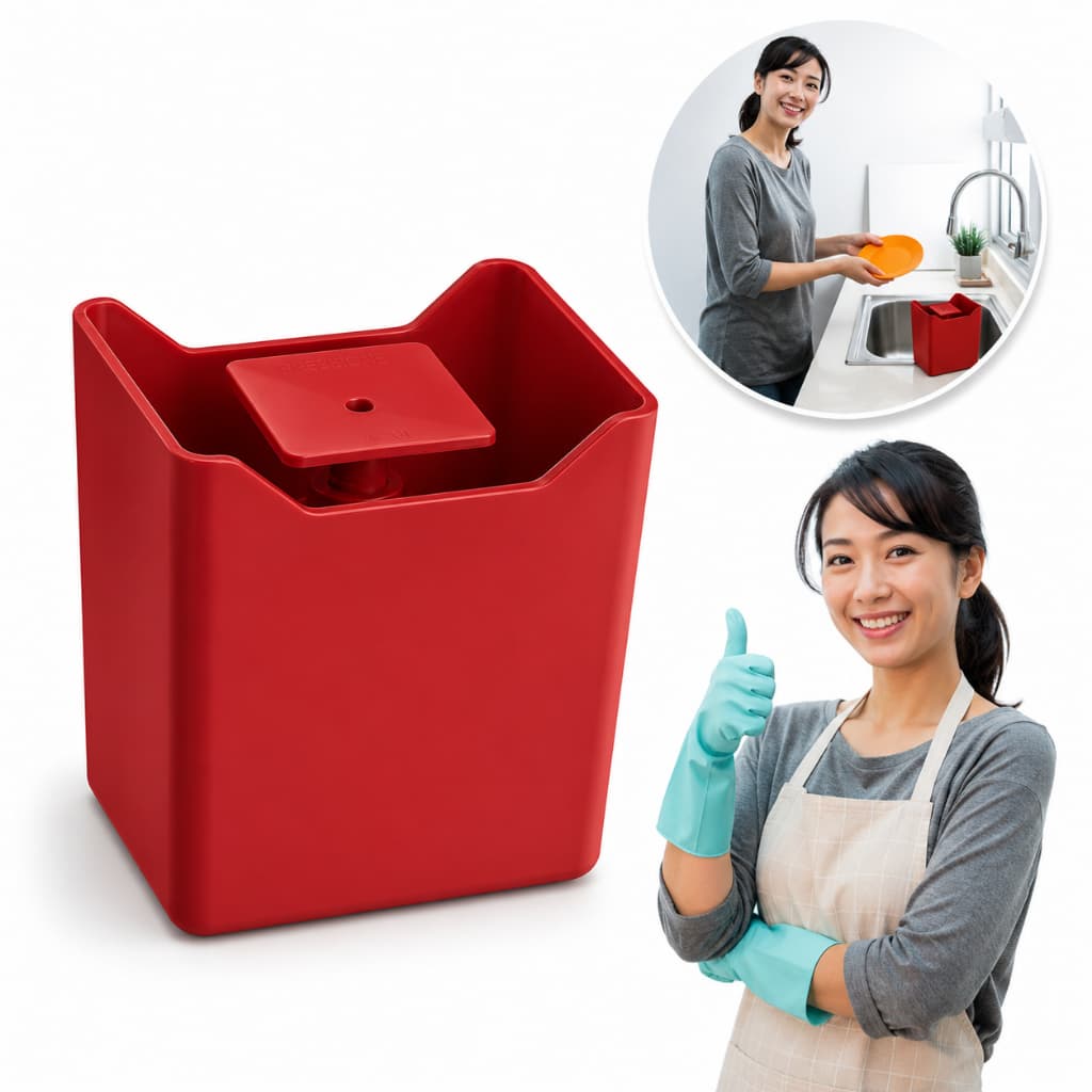 Dispenser Sabão 2x1 Detergente Suporte Porta Bucha Esponja