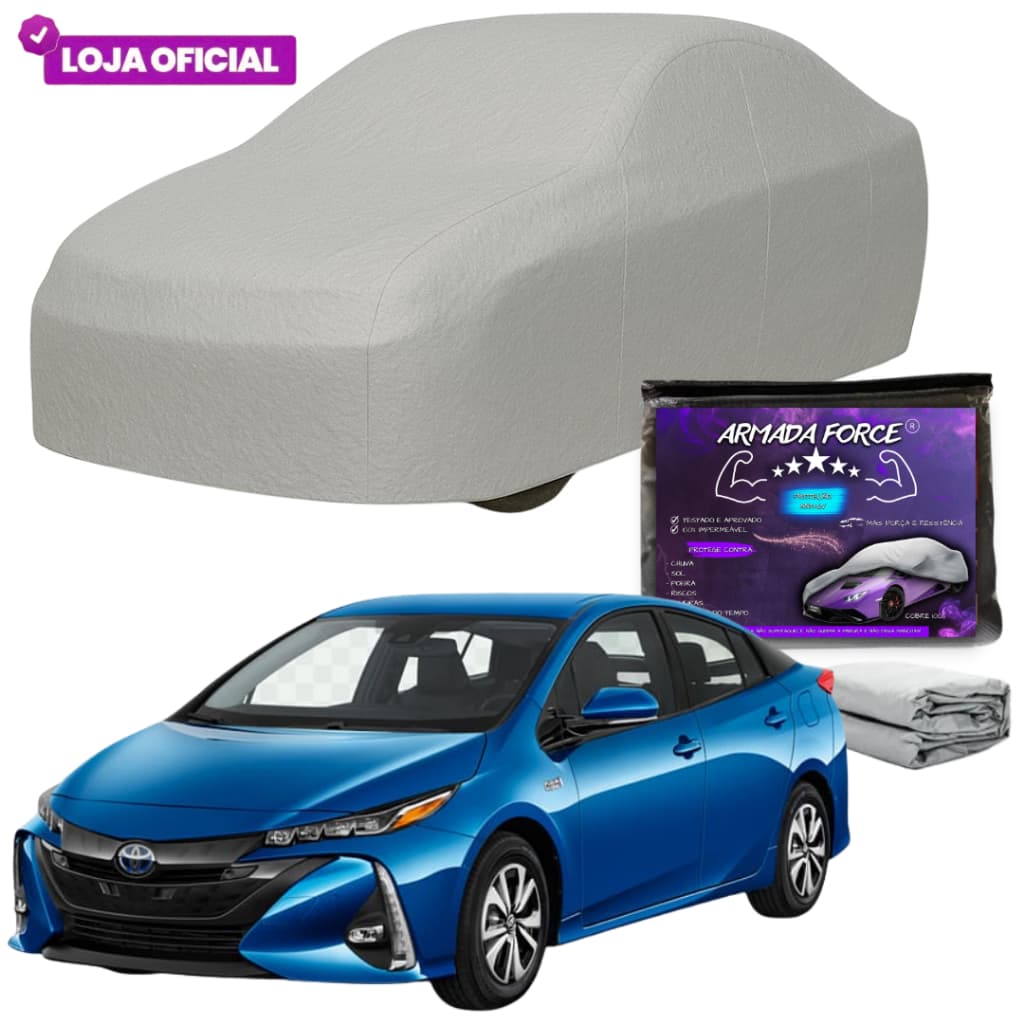 Capa Cobrir Carro Prius ARMADA FORCE Forrada 100% Impermeável Protege Sol Chuva Poeira Anti-UV