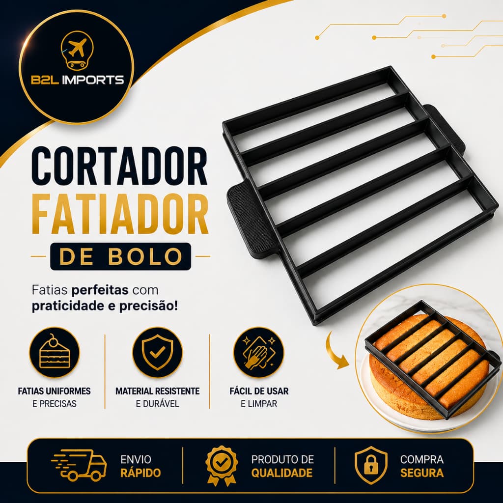 Marcador Cortador para Bolo Fatia perfeita Slice Cake Cozinha Confeitaria Torta Divisor Uniforme Prático Porcionador