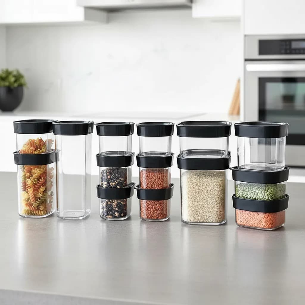Conjunto 12 Potes Herméticos Para Mantimentos e Temperos - Helsim