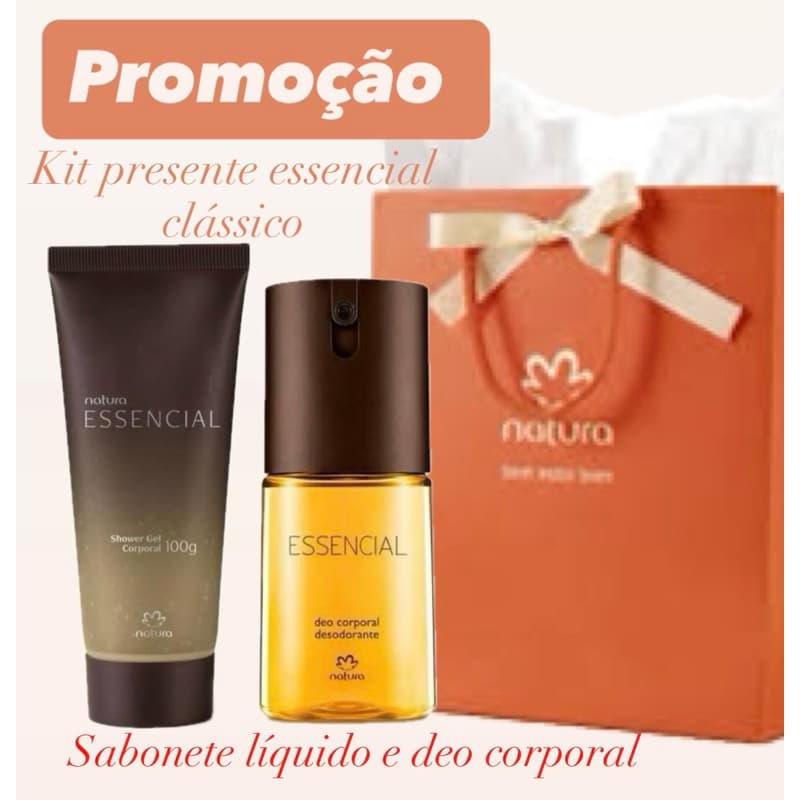 Essencial Clássico Masculino kit Presente Cuidados pessoais Natura Sabonete Líquido / Desodorante Corporal