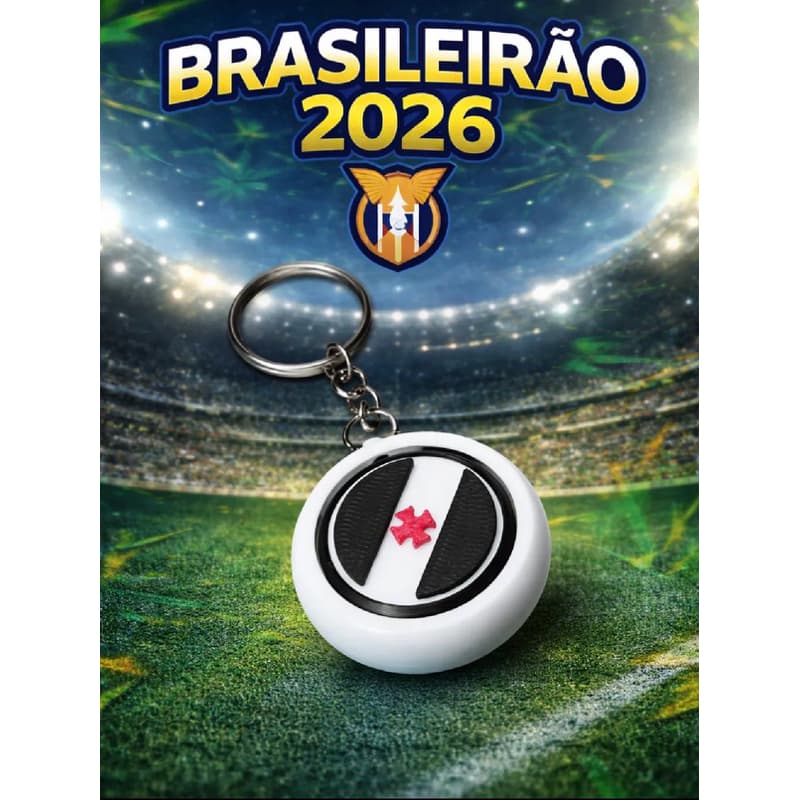 Vasco da Gama Chaveiro Giratório Oficial com Emblema para Fãs de Futebol