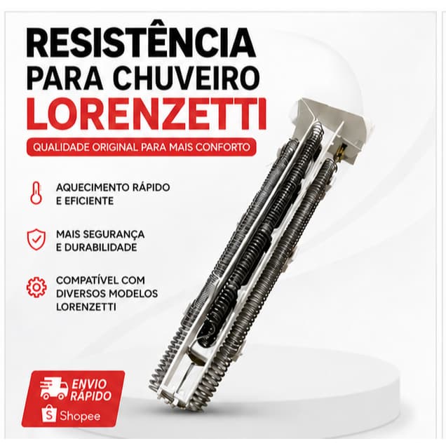 Resistência Advanced TopJet Chuveiro Lorenzetti 110V e 220V 5400W 7500W