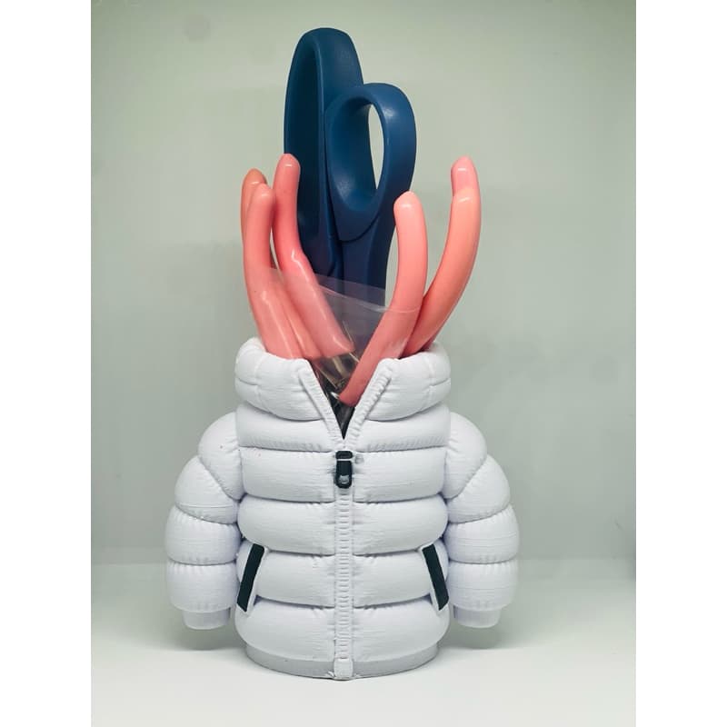 Porta Canetas Criativo Jaqueta Puffer - Decoração para Mesa