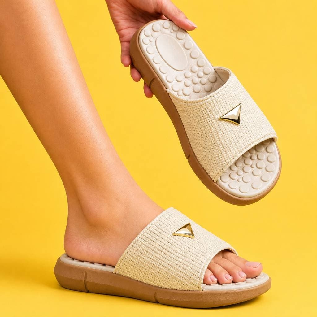 Chinelo Feminino Tamanco Plataforma Anatômico Esporão Ortopédico Confortável