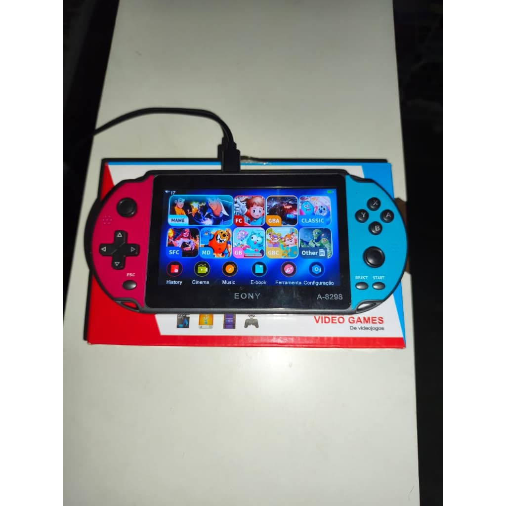 Mini Game Portátil Eony A-8298 Jogos Clássicos Retrô 16GB