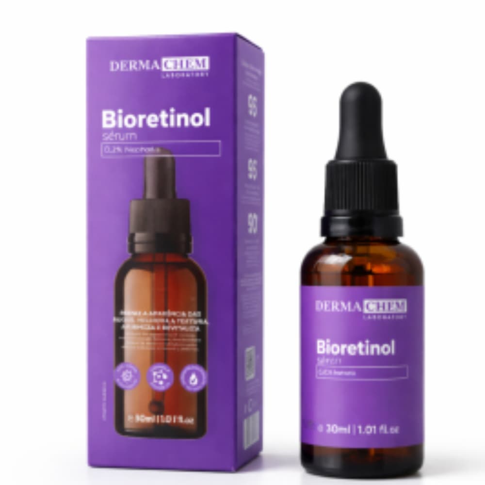 Sérum Facial Bioretinol 30ml Anti-Idade Firmeza Hidratação Rugas Linhas de Expressão