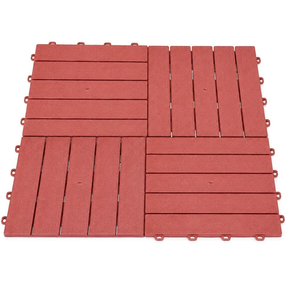 Kit Deck Modular 30x30cm Antiderrapante Encaixe Rápido Piso Plástico PP Varanda Jardim Área Externa