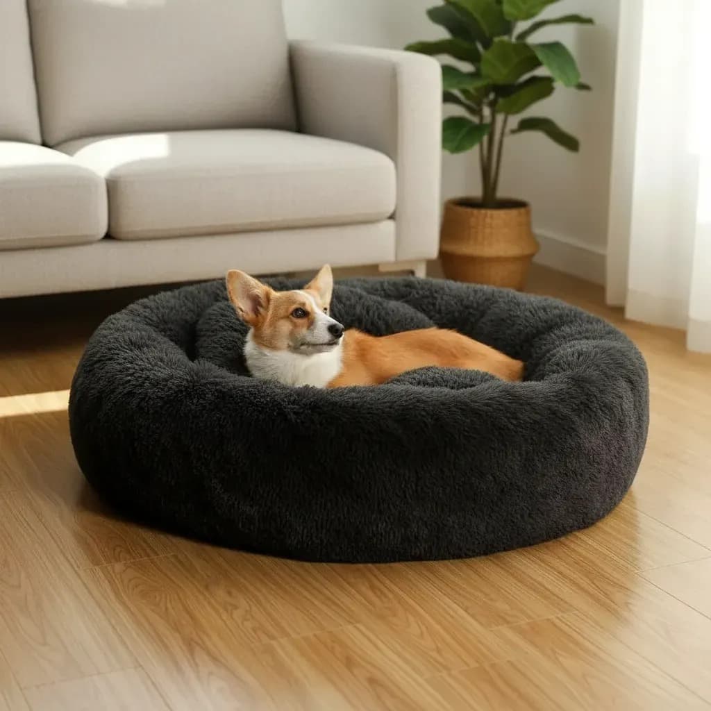 CAMA PET DONUT PELUCIA REDONDA CAMINHA CASA Cachorros Gatos NUVEM ANTIDERRAPANTE CASINHA TOCA LUXO