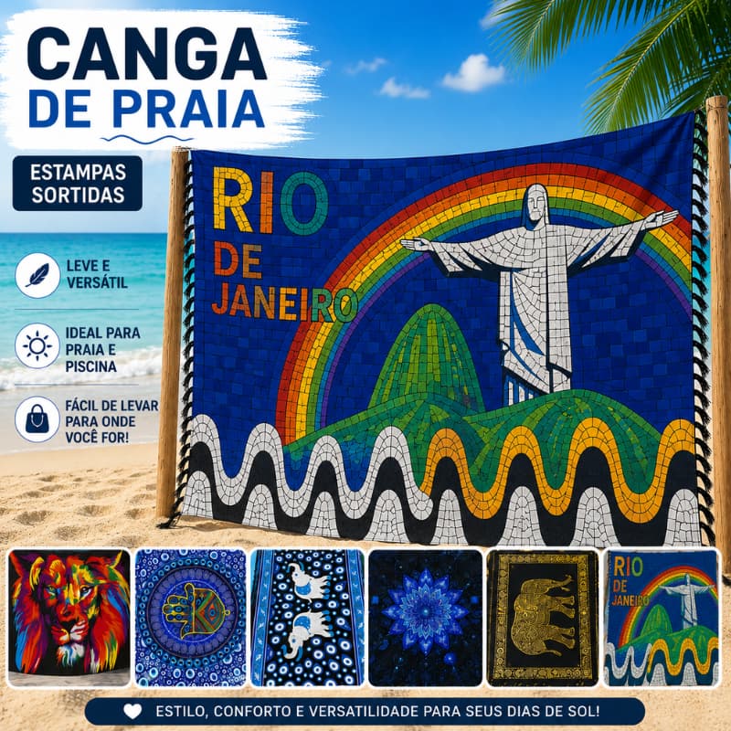 Canga De Praia Grande 1,80x1,10 Estampas Sortidas Saída De Praia Piscina Viagem  |2872| Pronta Entrega