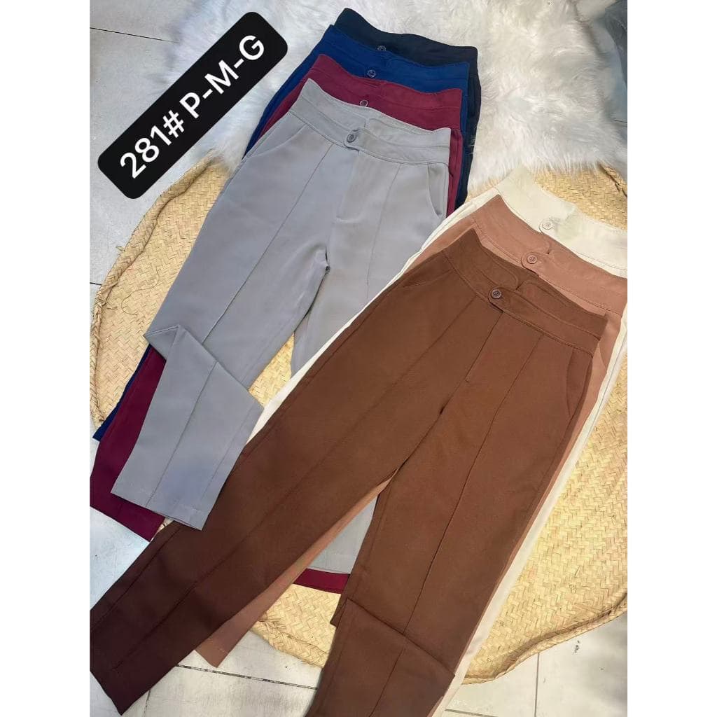 Calça Feminina Alfaiataria com Cintura Alta e Prega Central – Modelo Justo | PMG