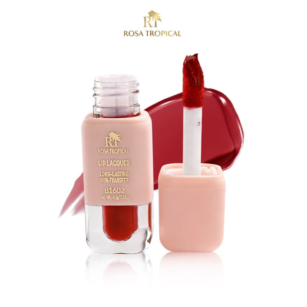 Gloss Labial Semi Matte Alta Fixação Baixa Transferencia Longa Duração À Prova D'água ROSA TROPICAL