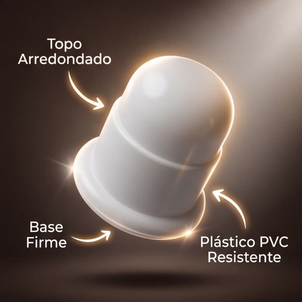 Par de Ponteiras avulsa para varão de cortina 19 e 28 mm.PVC.