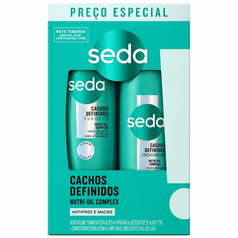 Kit Shampoo + Condicionador Cachos Definidos Nutri-Oil Complex – Antifrizz e Maciez