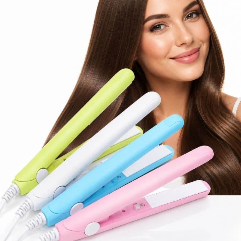Mini Prancha de Cabelo com Aquecimento Rápido e Placas Cerâmicas