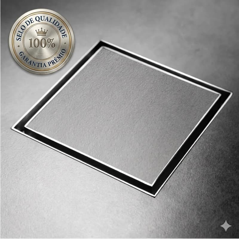 Kit Ralo Oculto 10x10 Invisível Sifonado inteligente - Seca piso/Porcelanato com tela