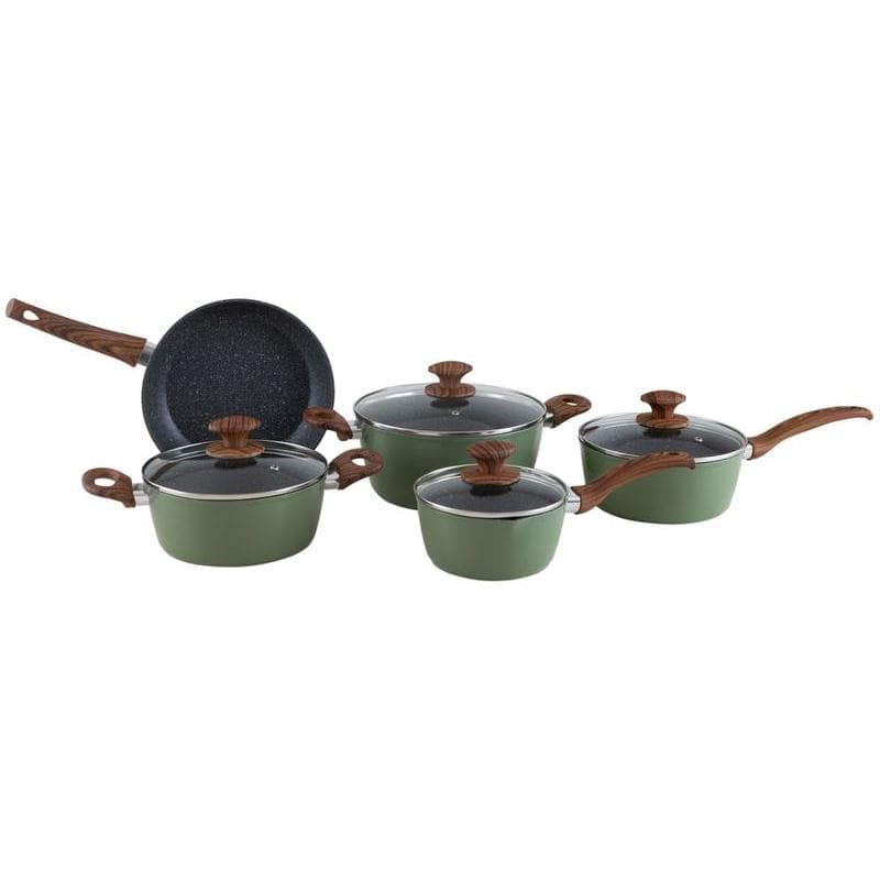 Jogo de Panelas Brinox Verde Olive 5 Peças - Cerâmico para indução