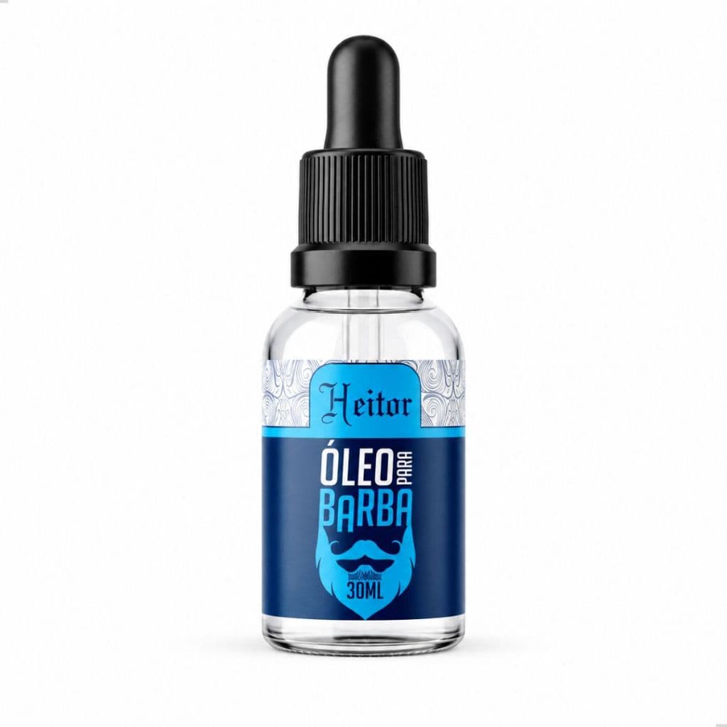 Óleo Para Barba Hidratante 30ml Brilho Barba Macia Natural Heitor Pro Original Reduz Frizz