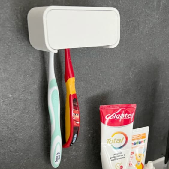 Porta Escova de Dente de Parede com Tampa | Higienico, Prático e Sem Acúmulo de Água