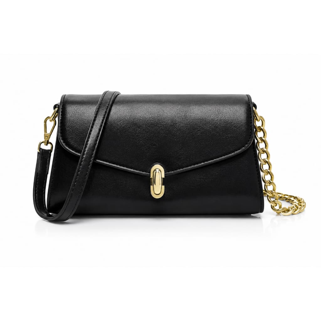 Bolsa Feminina Tiracolo Com Corrente Luxo Média Moderna Fashion Casual Elegante Reforçada